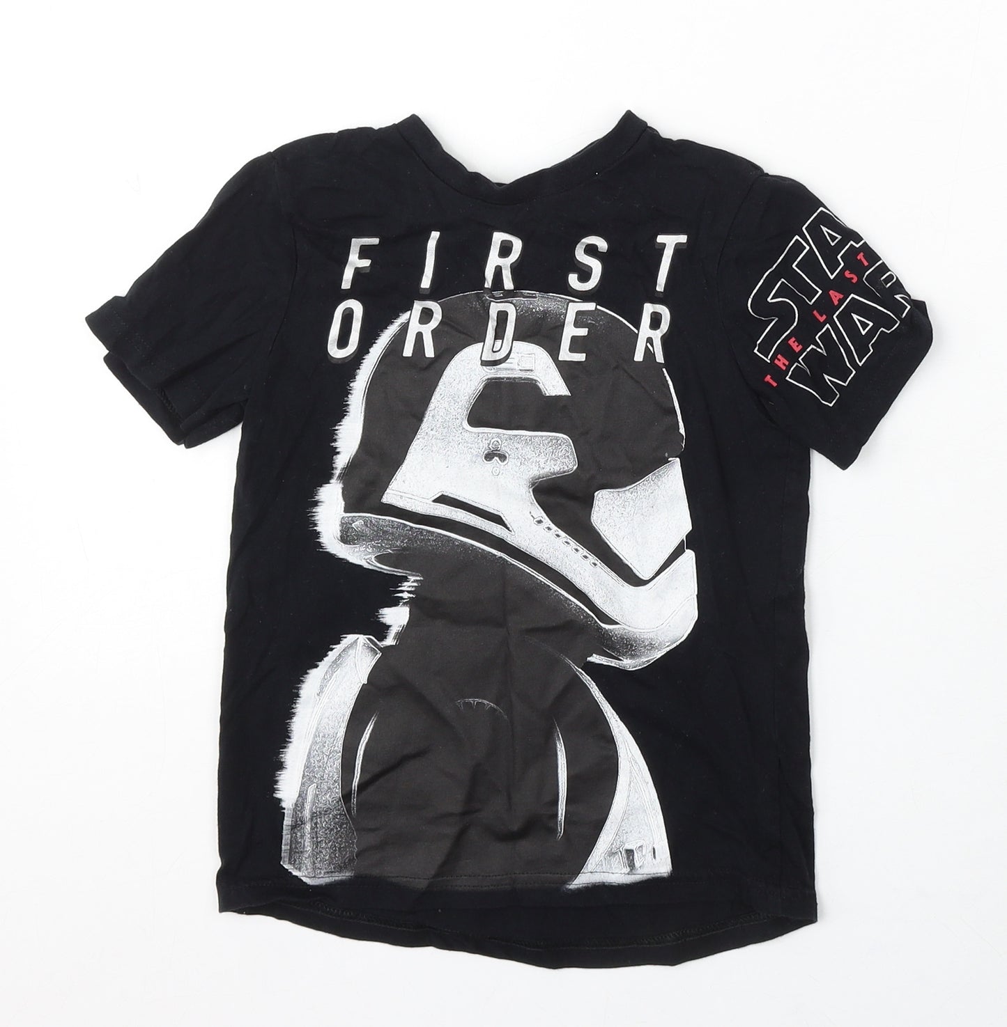 Star Wars Boys Black Cotton Basic T-Shirt Size 5-6 Years Round Neck - Star Wars