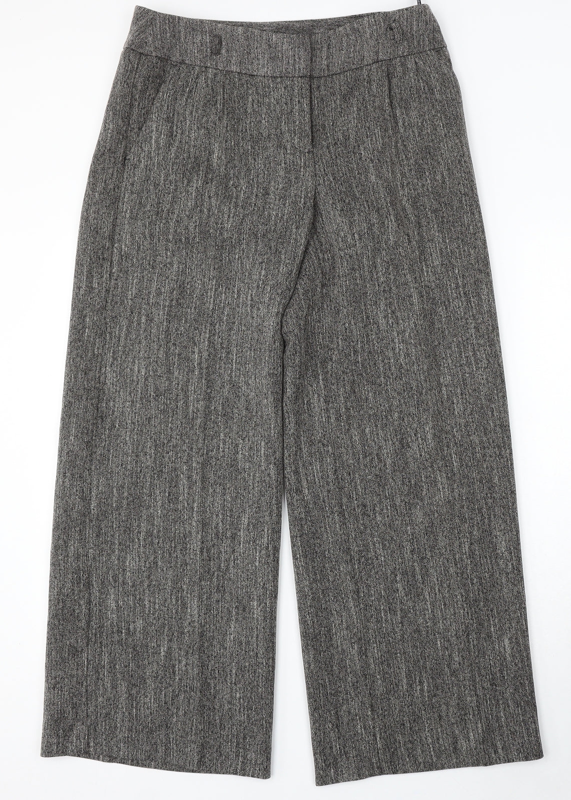 Atmosphere Womens Grey Polyester Trousers Size 12 L30 in Regular Button