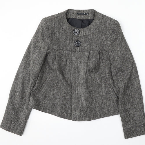 Atmosphere Womens Grey Polyester Jacket Blazer Size 12