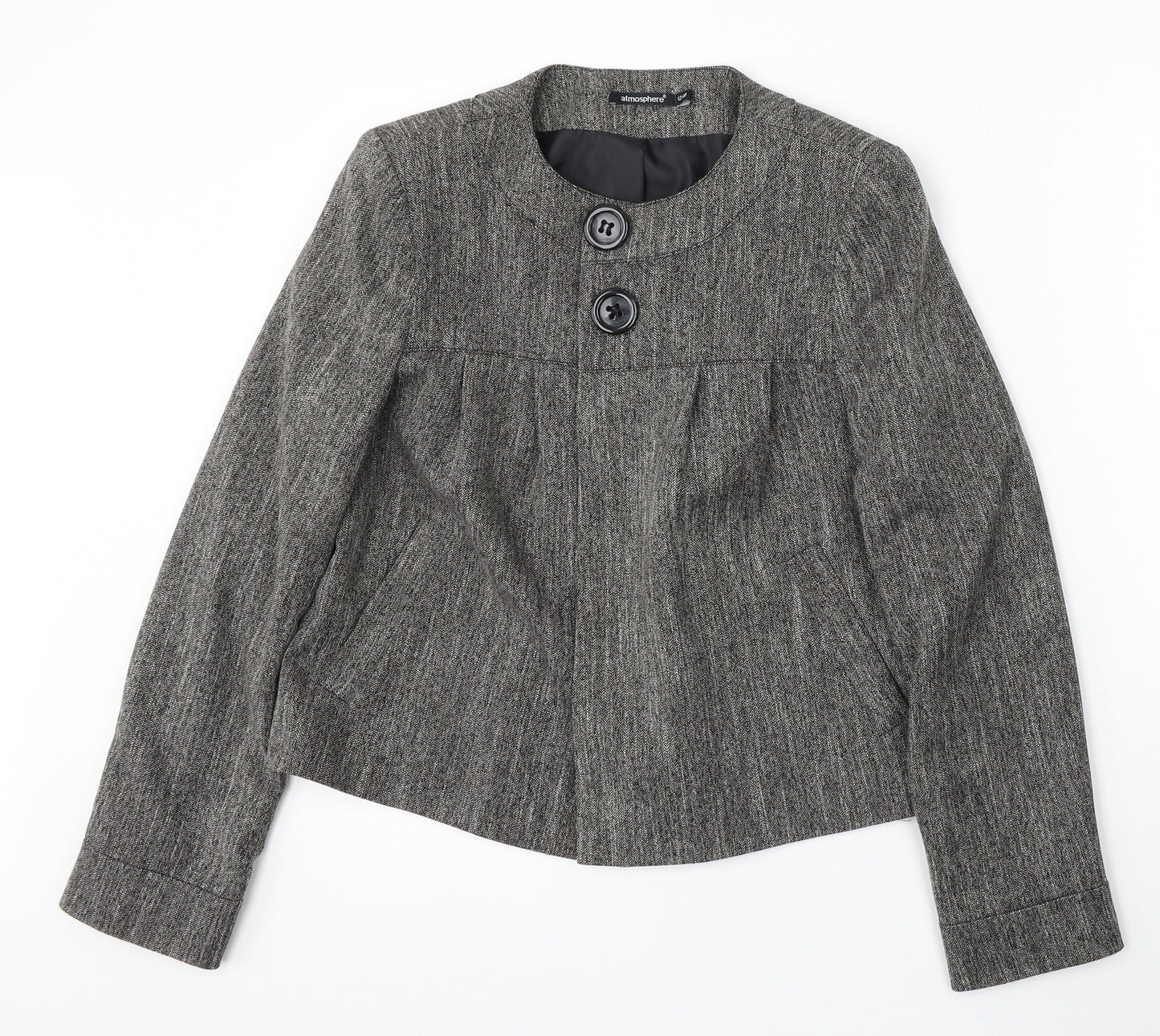 Atmosphere Womens Grey Polyester Jacket Blazer Size 12