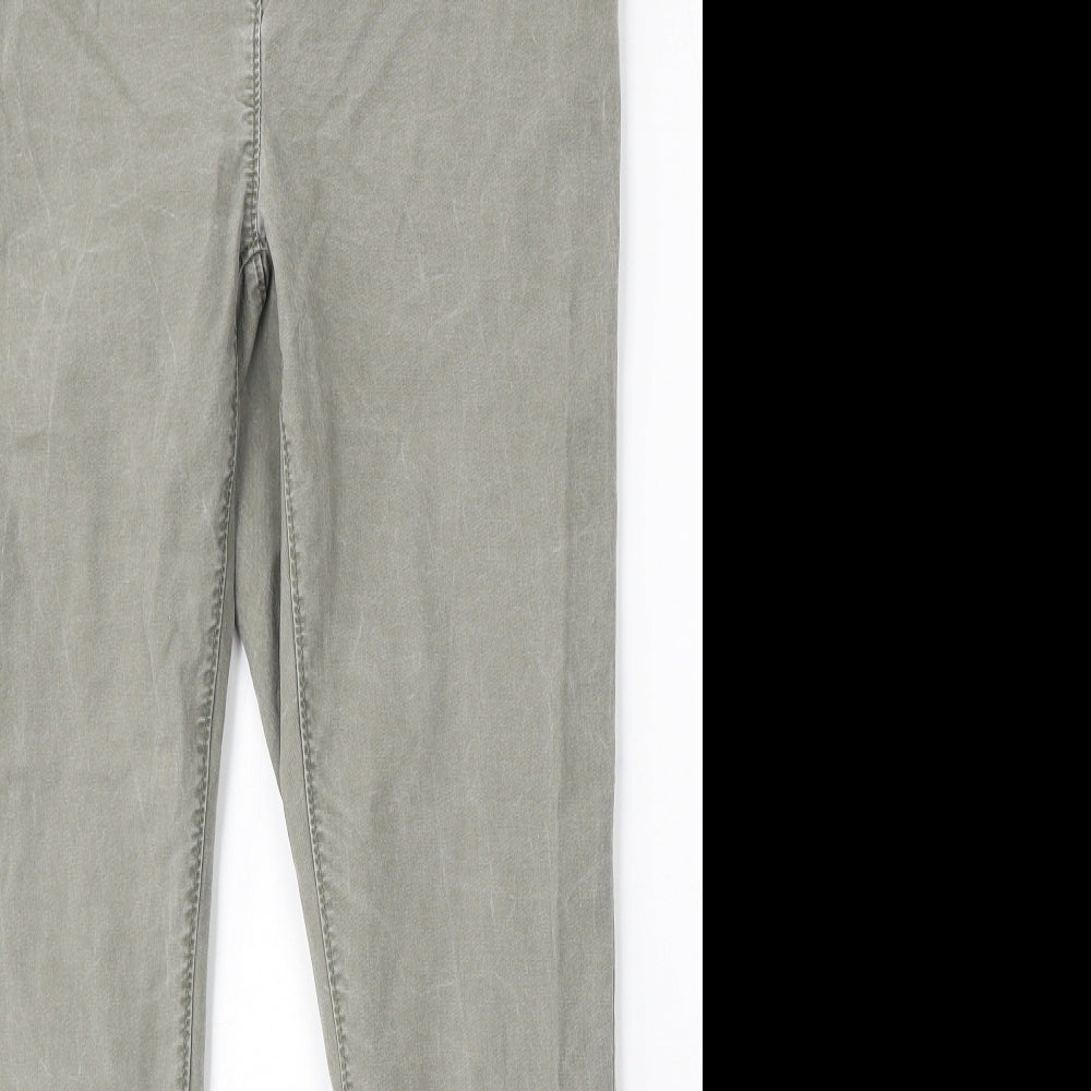 Next Maternity Womens Green Cotton Straight Jeans Size 10 L29 in Regular Button