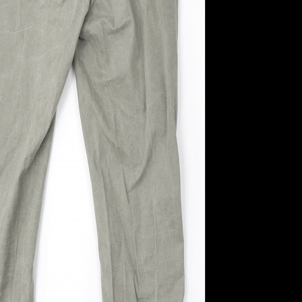 Next Maternity Womens Green Cotton Straight Jeans Size 10 L29 in Regular Button