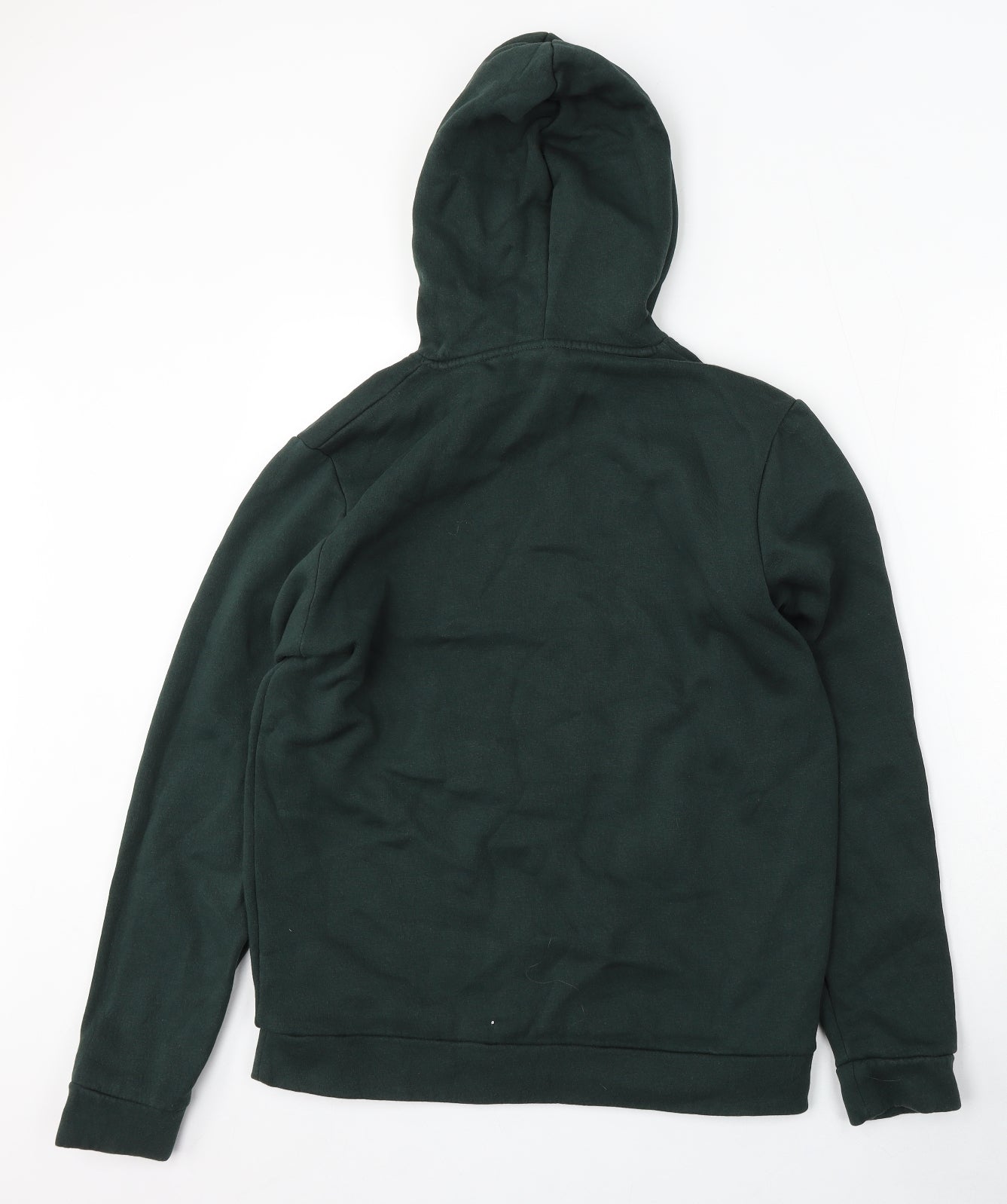 JACK & JONES Mens Green Cotton Pullover Hoodie Size M