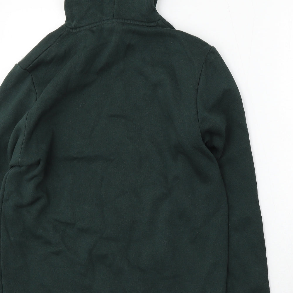 JACK & JONES Mens Green Cotton Pullover Hoodie Size M
