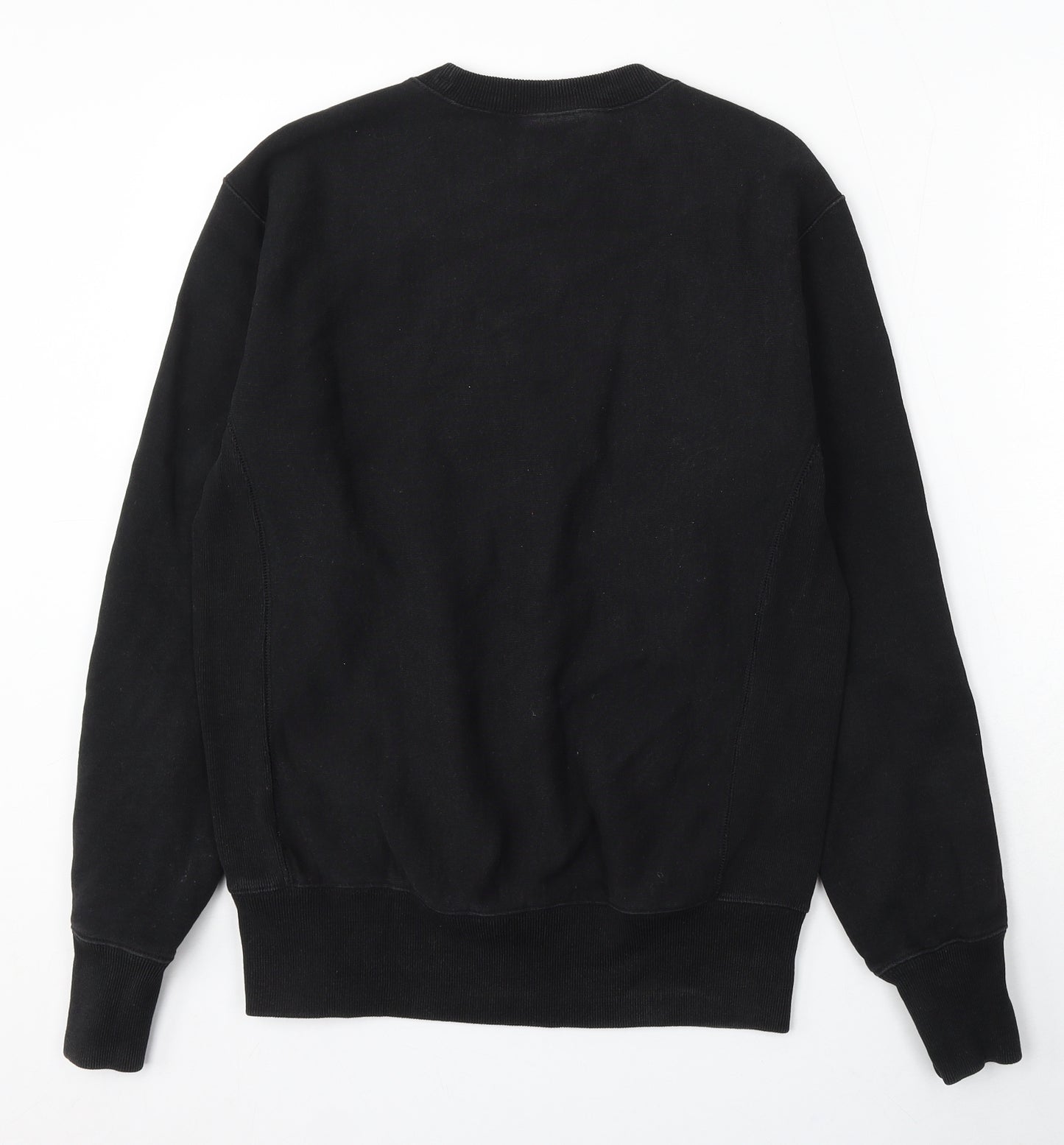 Champion Mens Black Cotton Pullover Sweatshirt Size S