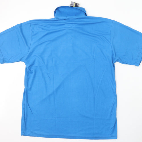 Moda Impression Mens Blue Cotton Polo Size 3XL Collared Button