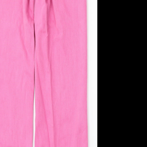 Zara Womens Pink Cotton Straight Jeans Size 8 L30 in Regular Button