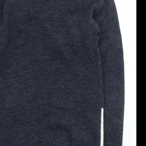 F&F Boys Grey Round Neck Acrylic Pullover Jumper Size 9-10 Years Pullover - Christmas Jumper