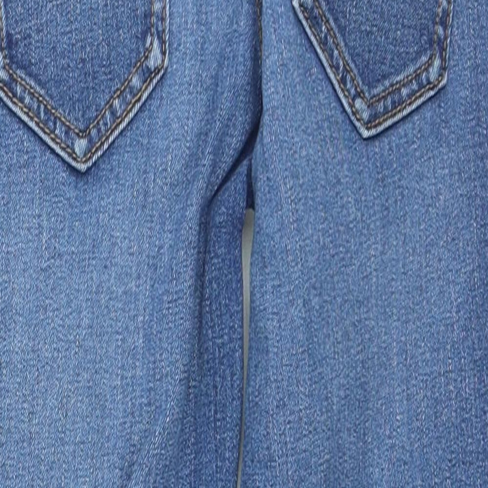 TU Boys Blue Cotton Straight Jeans Size 5 Years Regular Zip