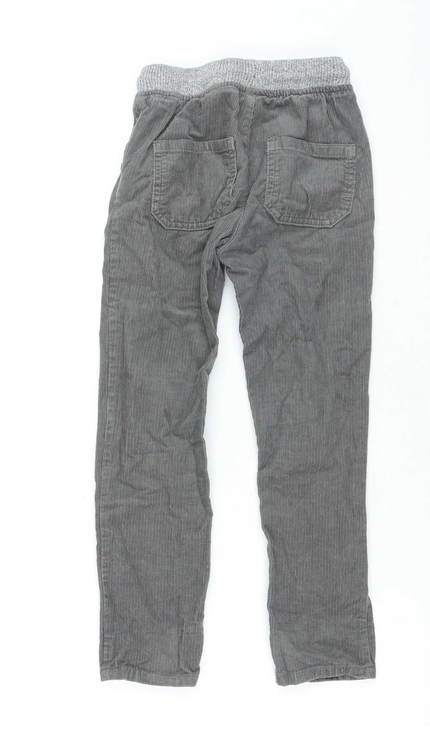 TU Boys Grey Cotton Jogger Trousers Size 5-6 Years Regular Drawstring