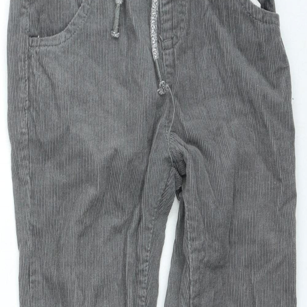 TU Boys Grey Cotton Jogger Trousers Size 5-6 Years Regular Drawstring