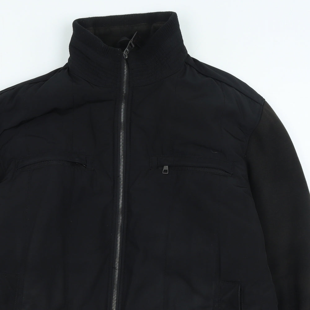 Marks and Spencer Mens Black Bomber Jacket Jacket Size M Zip