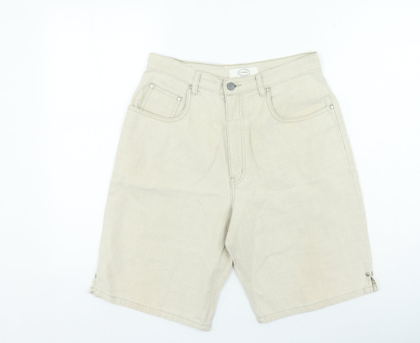Classique Womens Beige Cotton Cropped Jeans Size 28 in L20 in Regular Zip