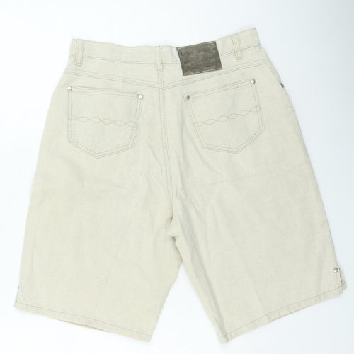 Classique Womens Beige Cotton Cropped Jeans Size 28 in L20 in Regular Zip