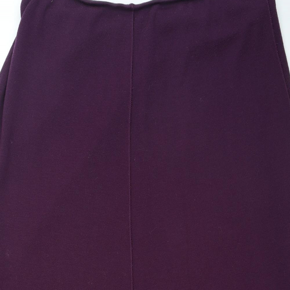 Marks and Spencer Womens Purple Acrylic A-Line Skirt Size 20