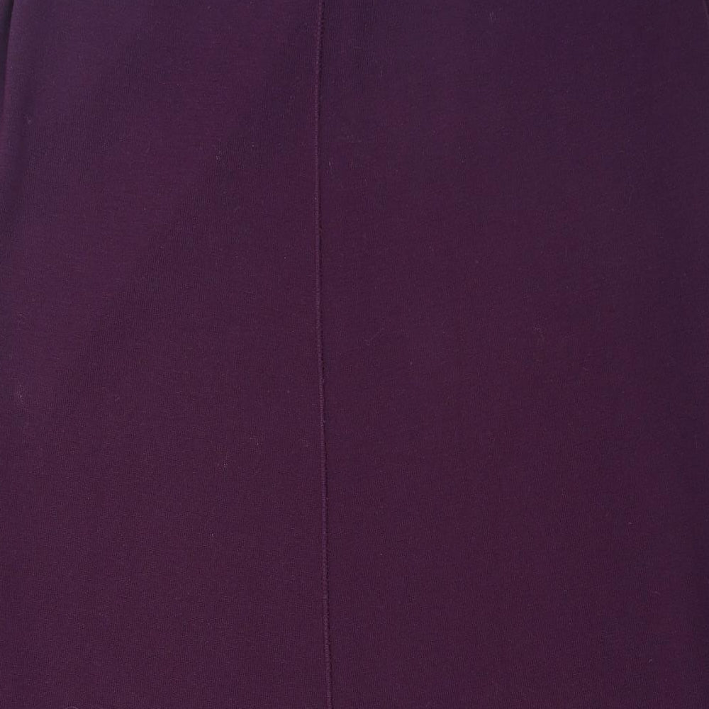 Marks and Spencer Womens Purple Acrylic A-Line Skirt Size 20