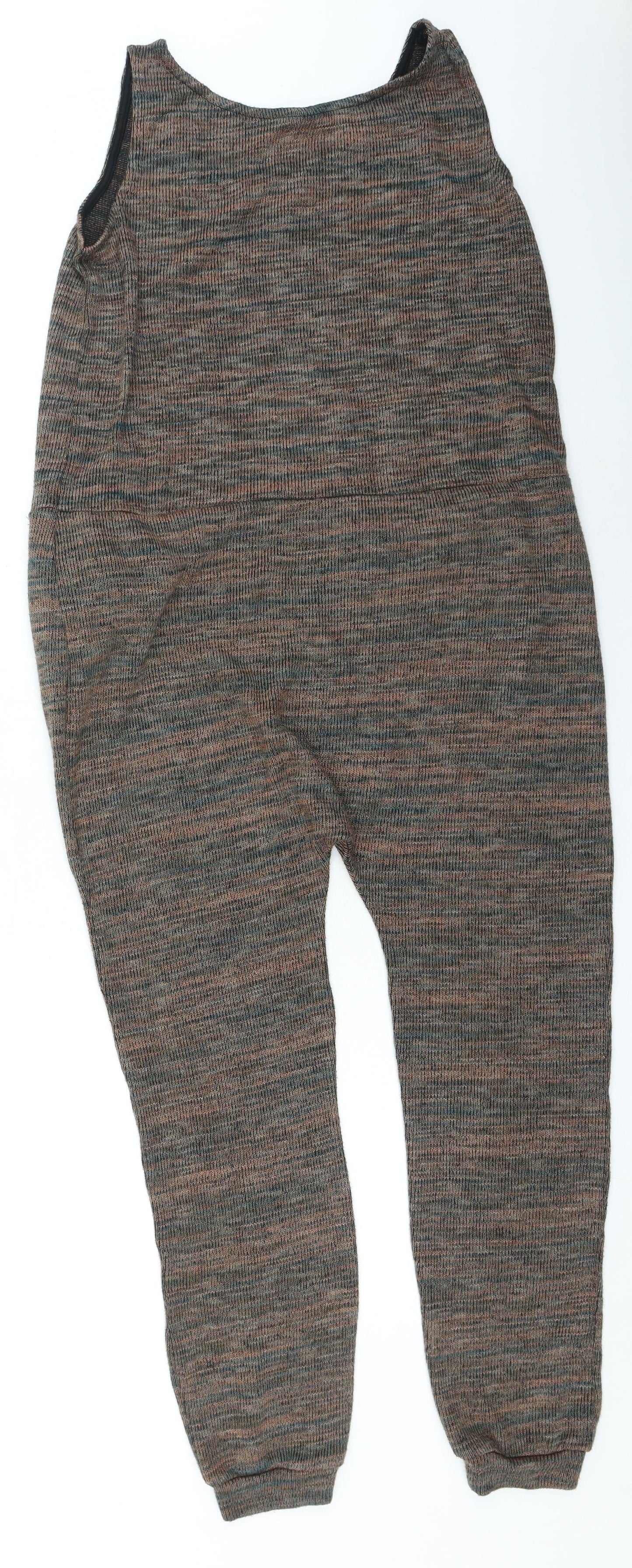 ASOS Womens Multicoloured Striped Polyester Jumpsuit One-Piece Size 6 L21 in Pullover