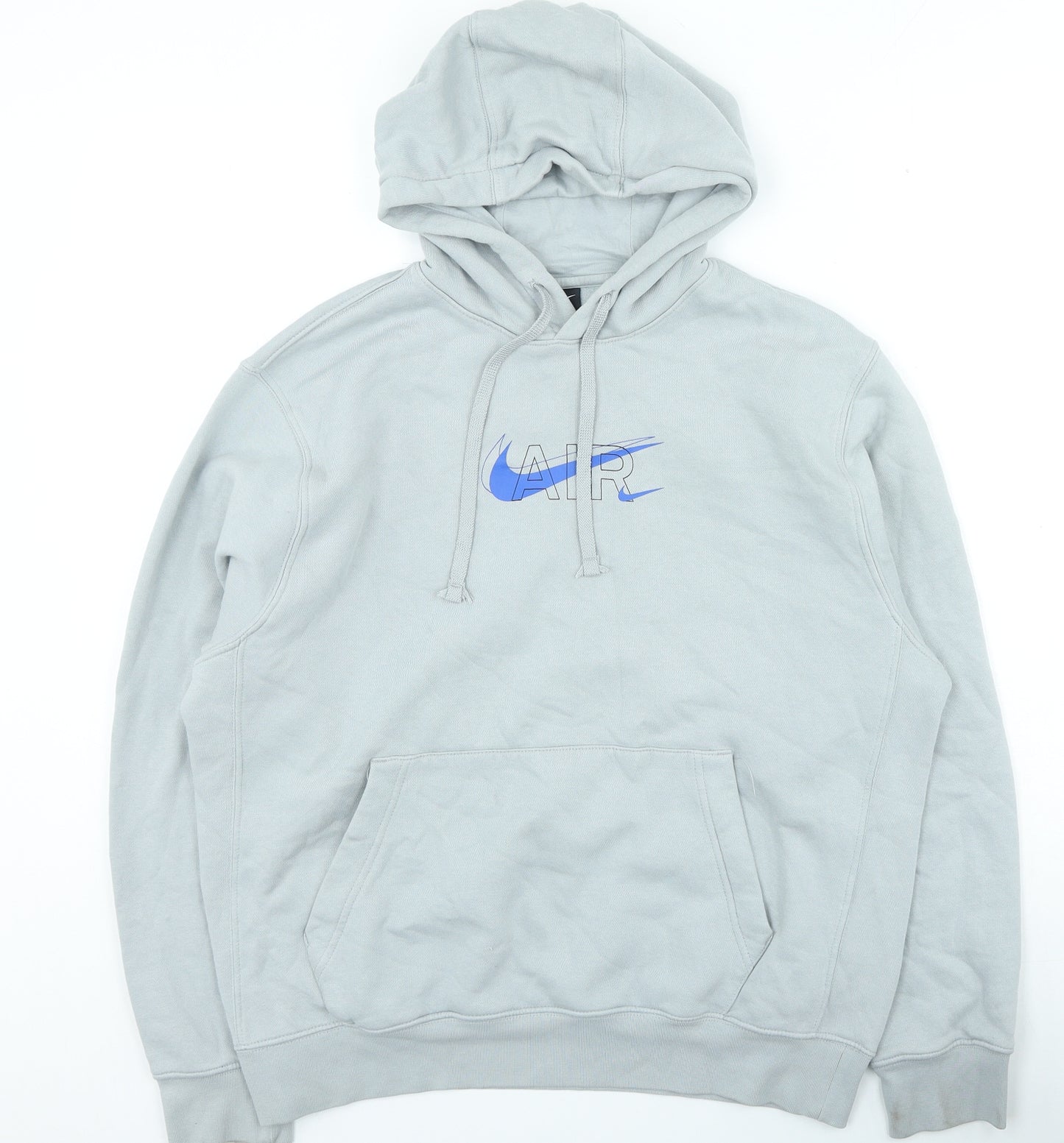 Nike Mens Grey Cotton Pullover Hoodie Size M
