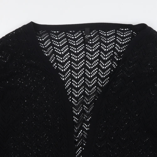 Yours Womens Black V-Neck Acrylic Cardigan Jumper Size 22