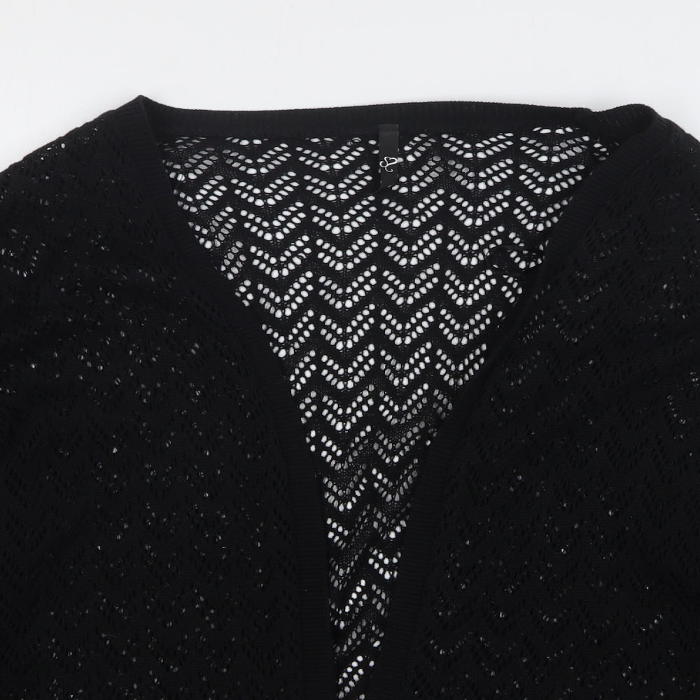 Yours Womens Black V-Neck Acrylic Cardigan Jumper Size 22
