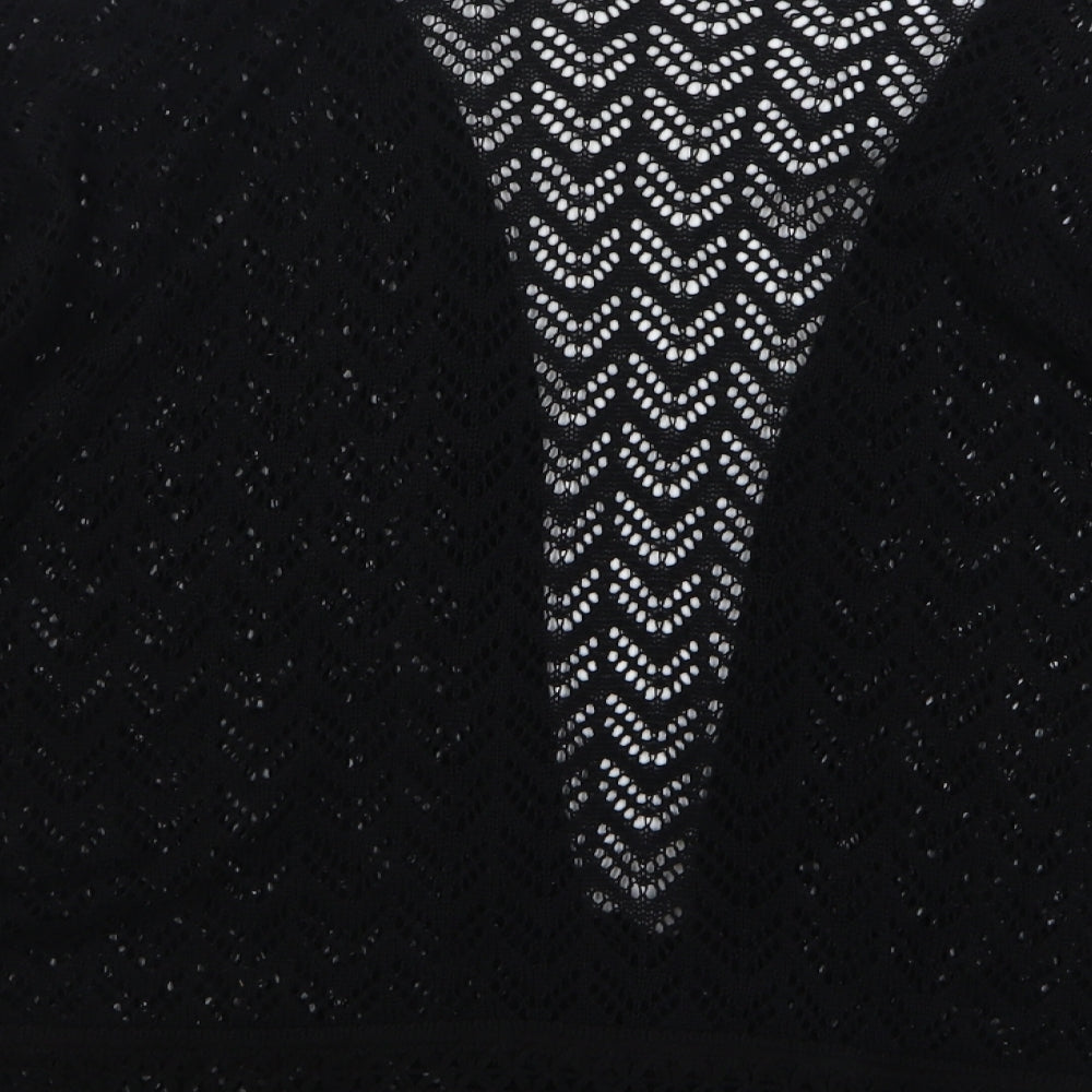 Yours Womens Black V-Neck Acrylic Cardigan Jumper Size 22