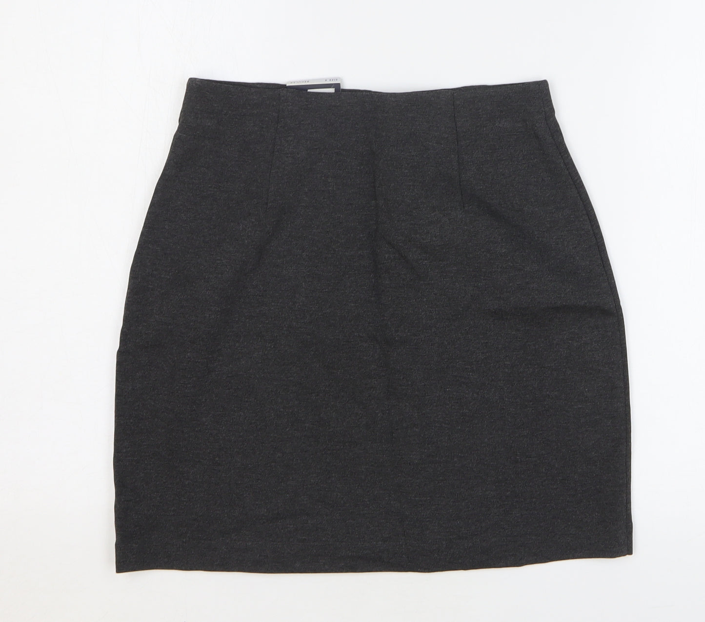 Marks and Spencer Womens Grey Viscose Mini Skirt Size 8