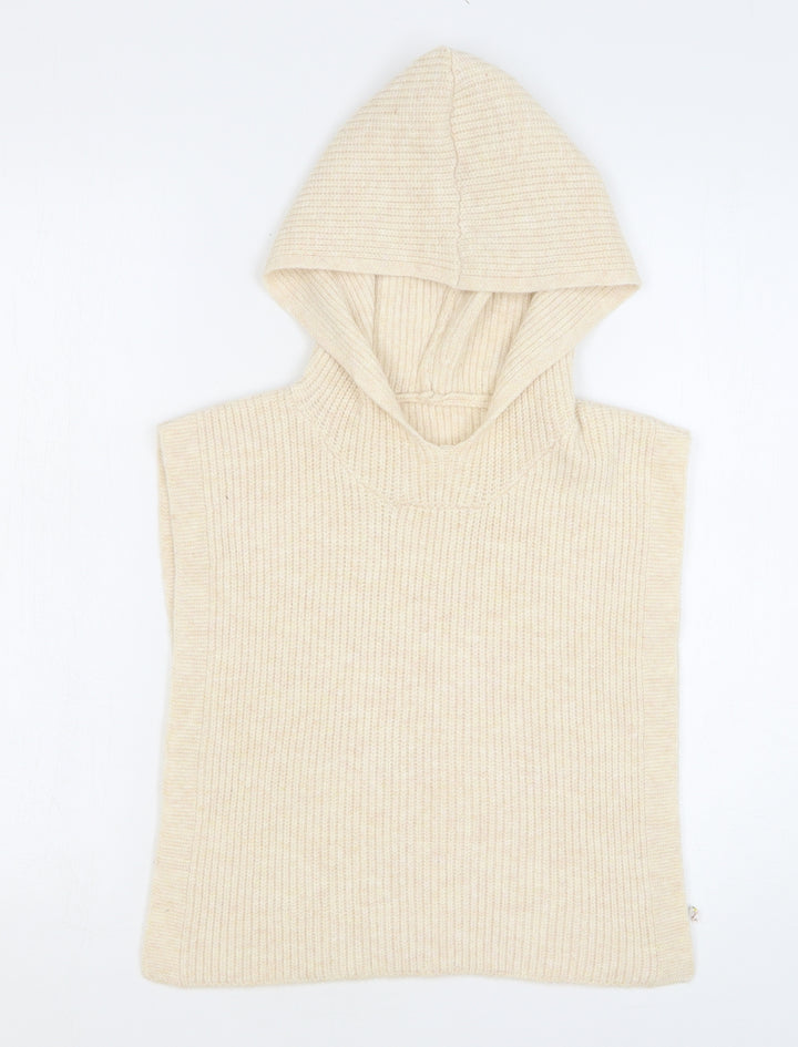 Primark Womens Beige Polyester Cape Hoodie One Size Pullover