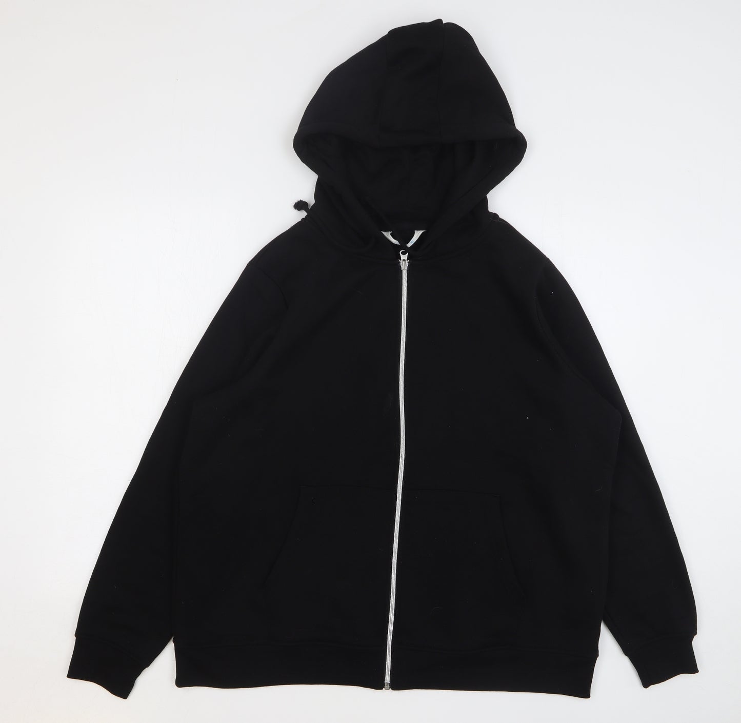 Primark Womens Black Polyester Full Zip Hoodie Size 18 Zip