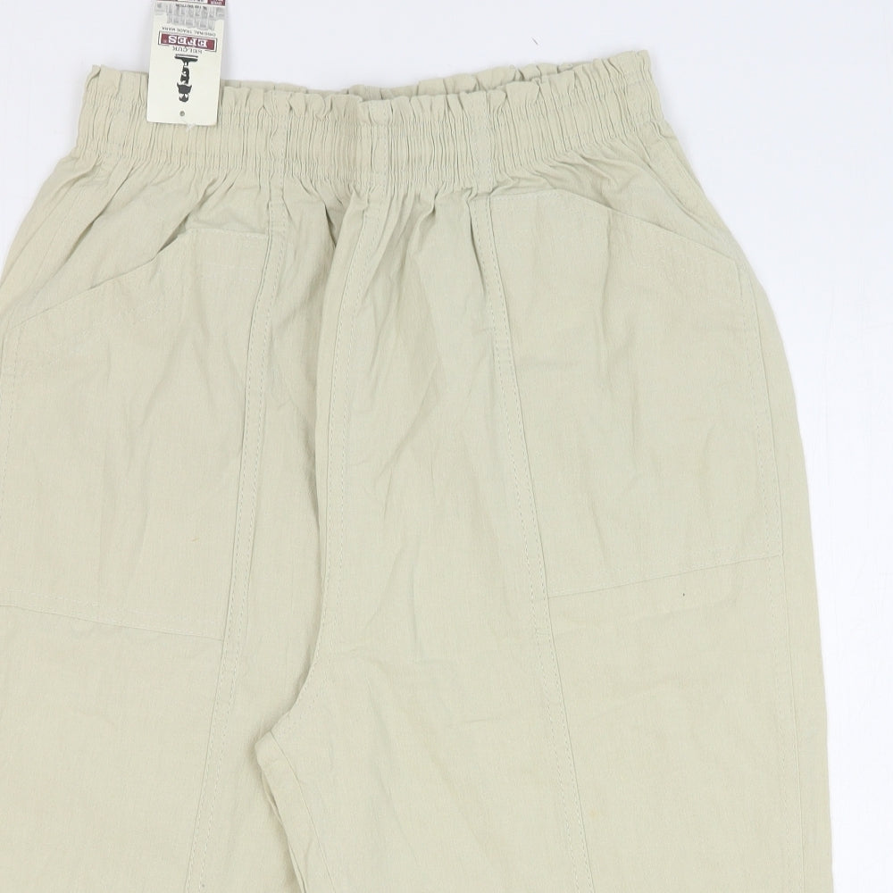 Selcuk Efes Womens Beige Cotton Chino Shorts Size 3XL L17 in Regular Drawstring