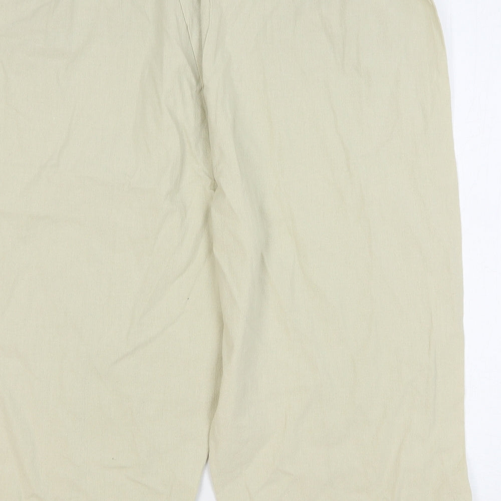 Selcuk Efes Womens Beige Cotton Chino Shorts Size 3XL L17 in Regular Drawstring