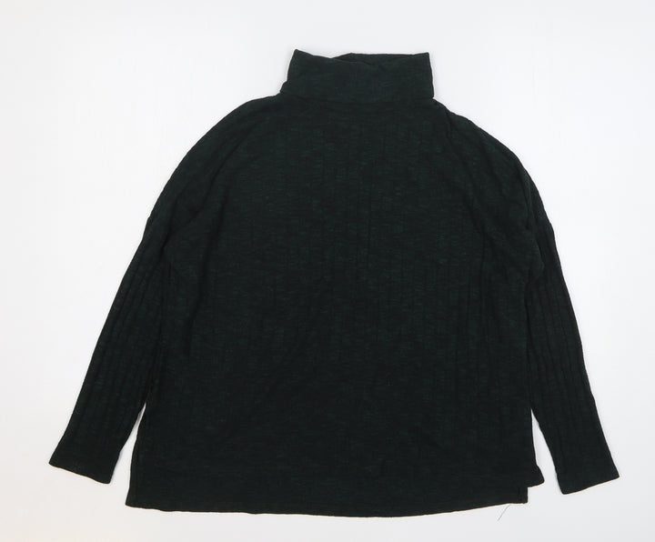 Dorothy Perkins Womens Green Roll Neck Viscose Pullover Jumper Size 12