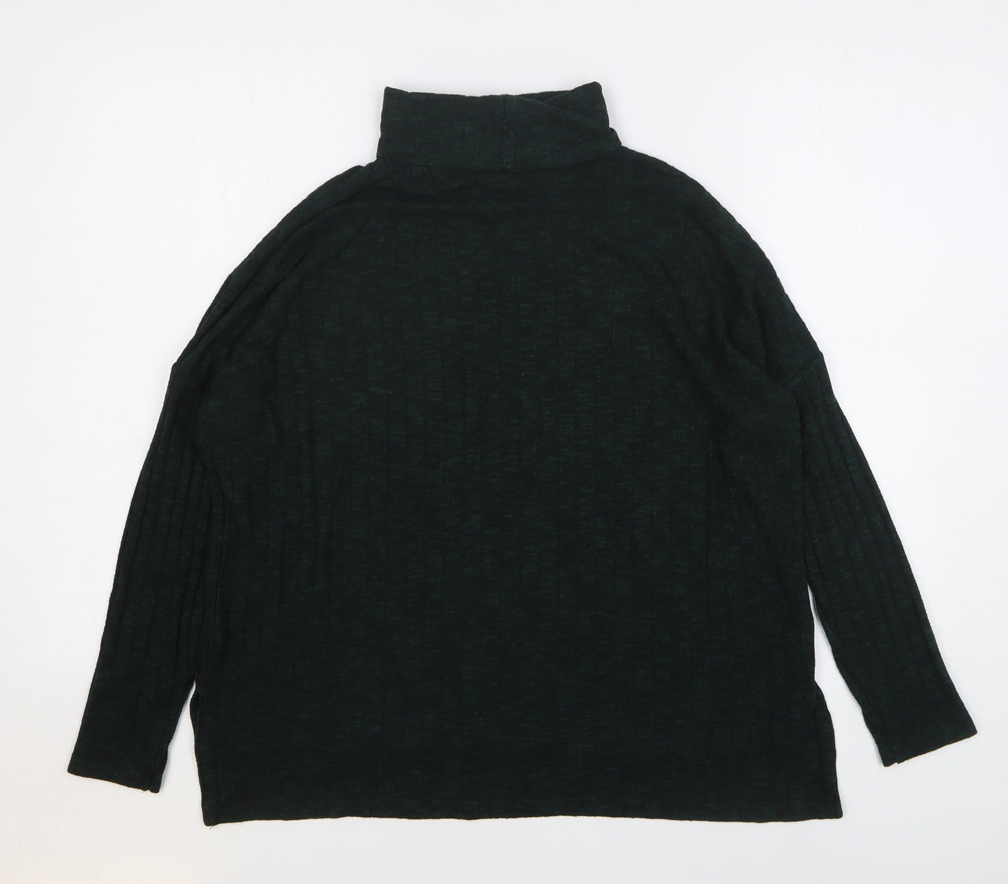 Dorothy Perkins Womens Green Roll Neck Viscose Pullover Jumper Size 12