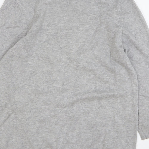 F&F Womens Grey Round Neck Viscose Pullover Jumper Size 10