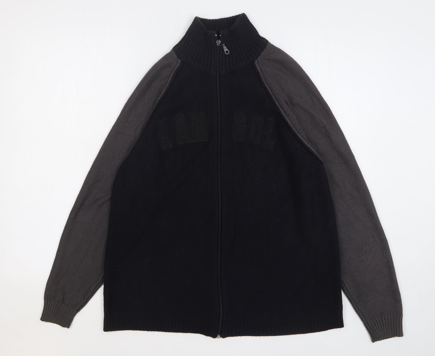 Kangol Mens Black Cotton Full Zip Sweatshirt Size S
