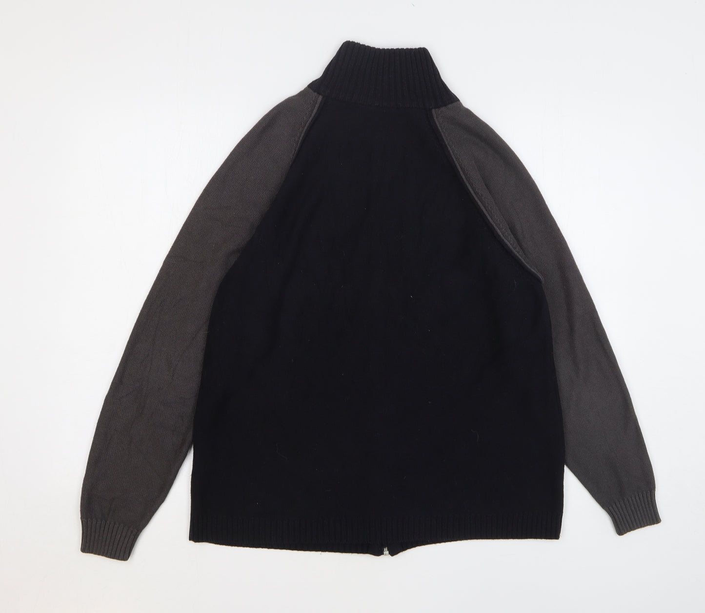 Kangol Mens Black Cotton Full Zip Sweatshirt Size S
