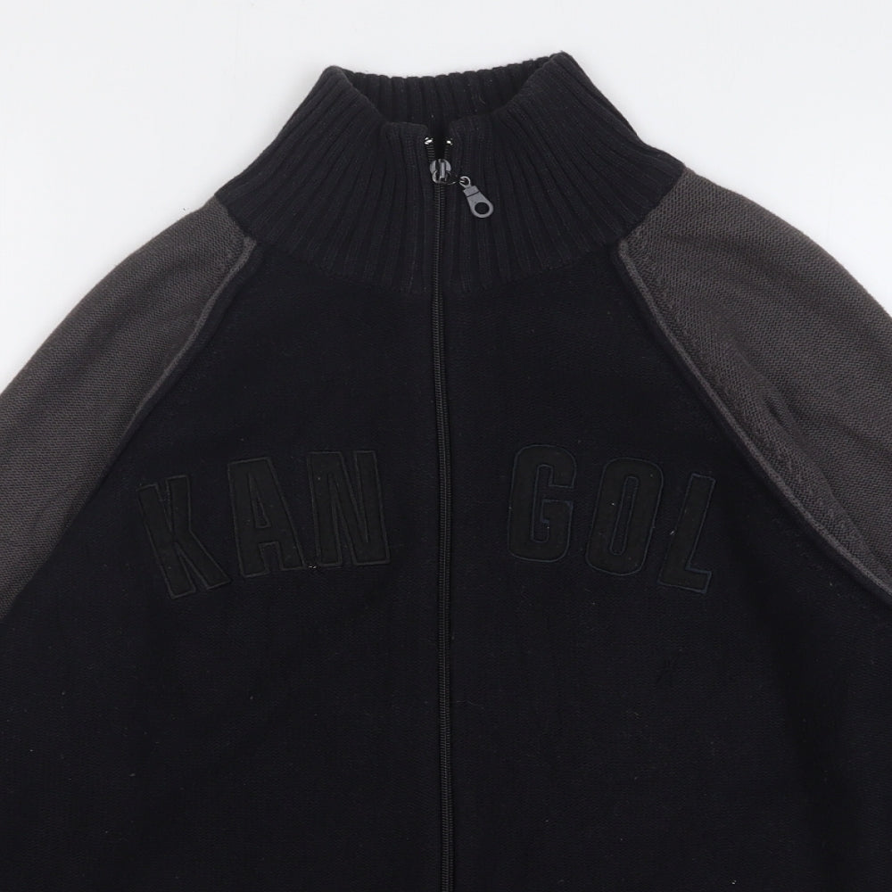 Kangol Mens Black Cotton Full Zip Sweatshirt Size S