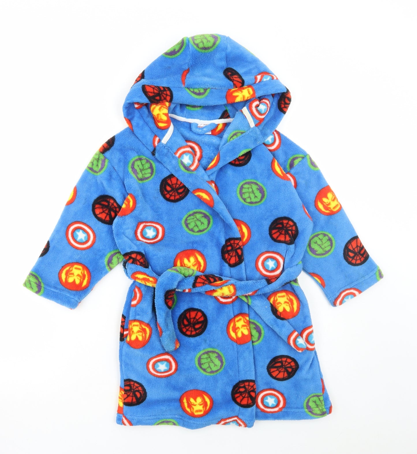 NEXT Boys Blue Geometric Polyester Robe Size 5-6 Years Tie - Marvel