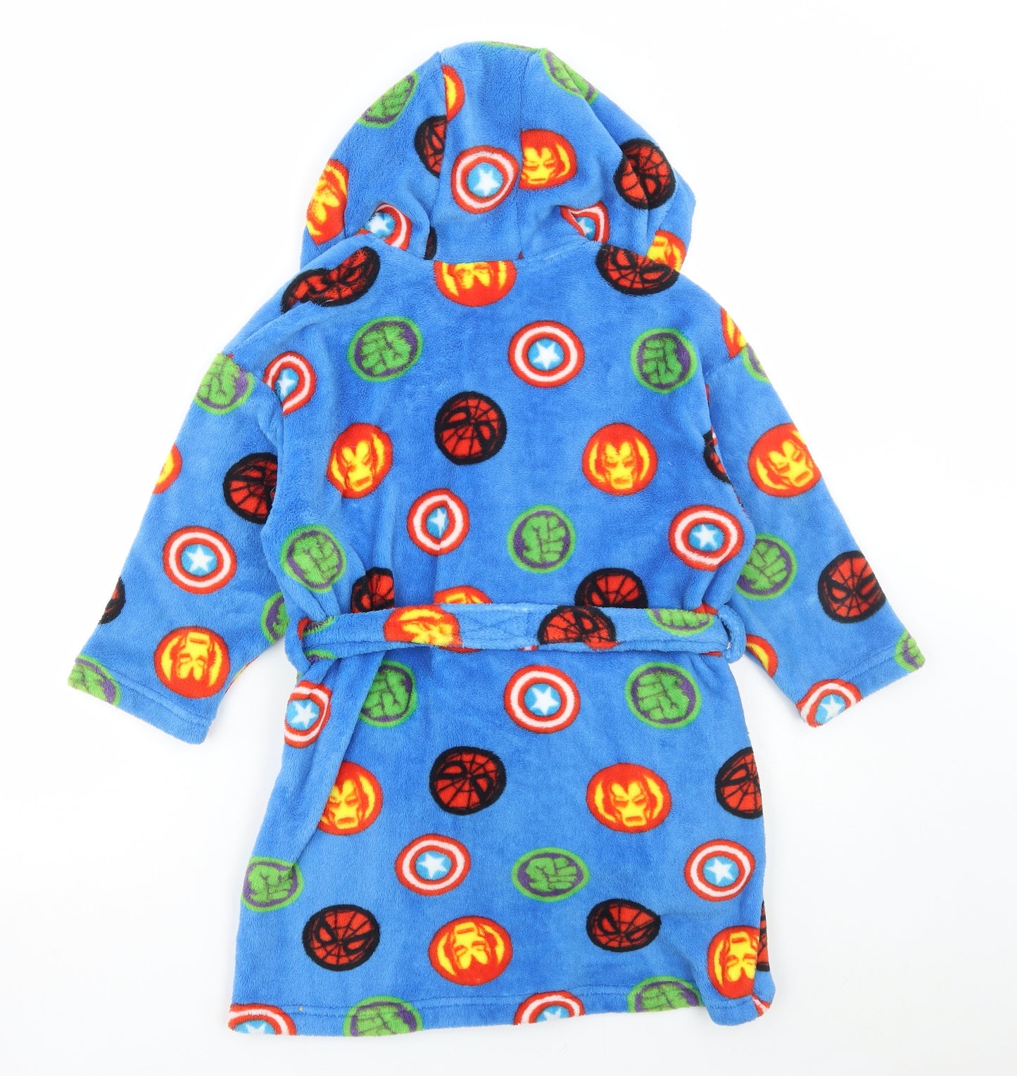 NEXT Boys Blue Geometric Polyester Robe Size 5-6 Years Tie - Marvel