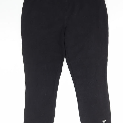FOREVER 21 Womens Black Cotton Capri Trousers Size L L21.5 in Regular