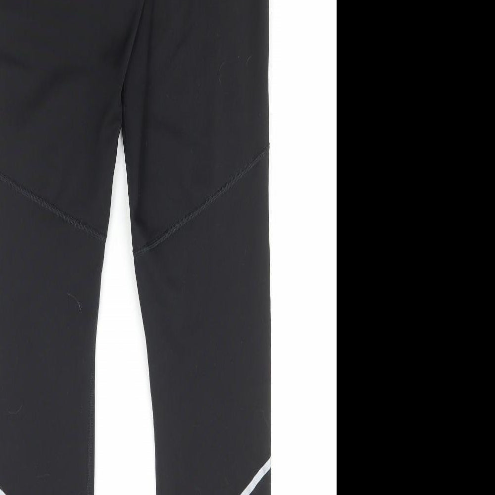 Saucony Womens Black Polyester Compression Leggings Size L L29 in Regular Drawstring