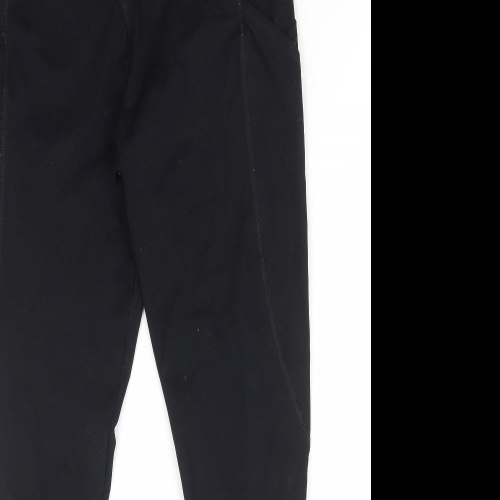 FOREVER 21 Womens Black Polyester Compression Leggings Size L L28 in Regular Pullover