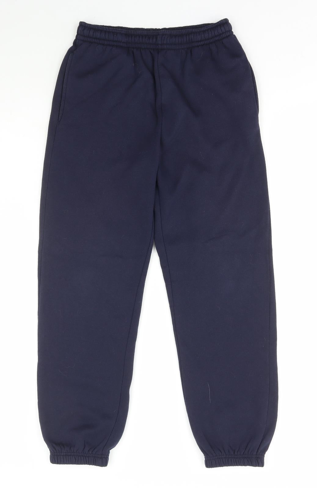 Trutex Womens Blue Polyester Jogger Trousers Size XS L27 in Regular Drawstring