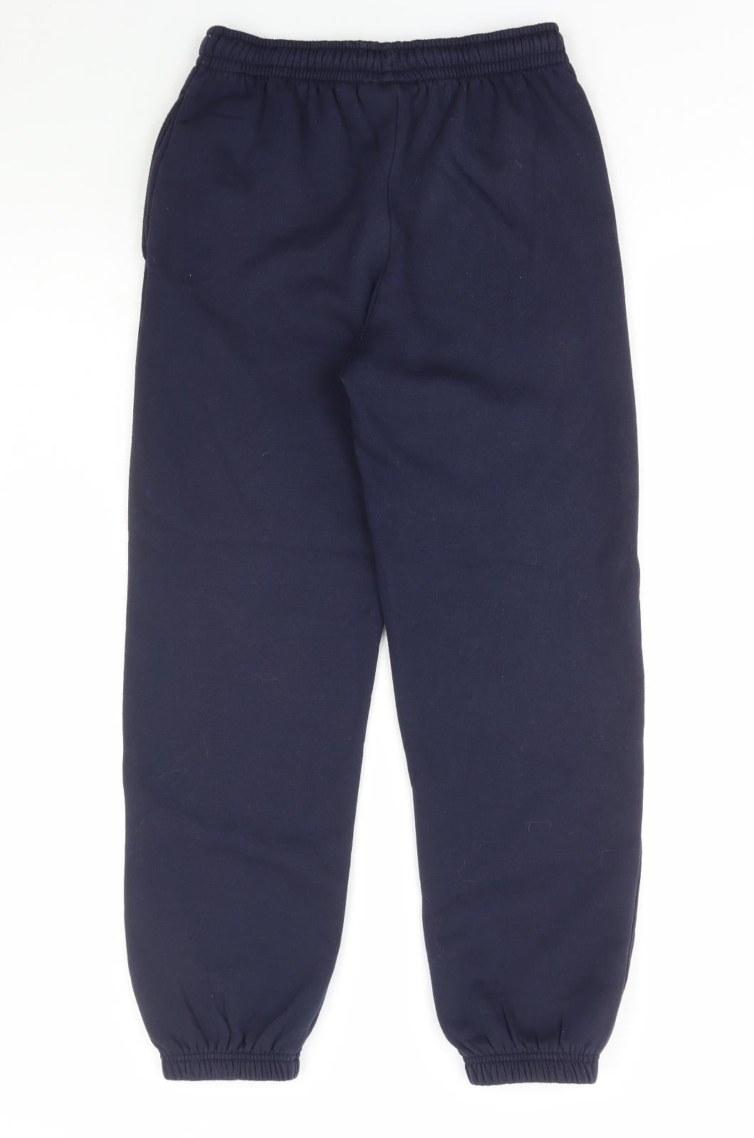Trutex Womens Blue Polyester Jogger Trousers Size XS L27 in Regular Drawstring