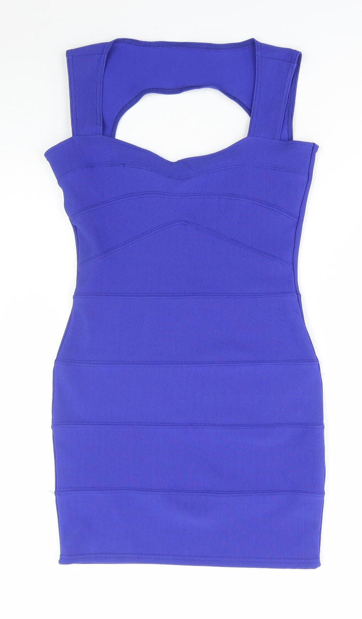 Usco Womens Blue Polyester Bodycon Size 12 Sweetheart Pullover - Estimated Size