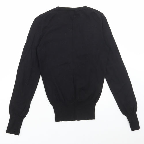 Gap Womens Black Round Neck Rayon Pullover Jumper Size XS
