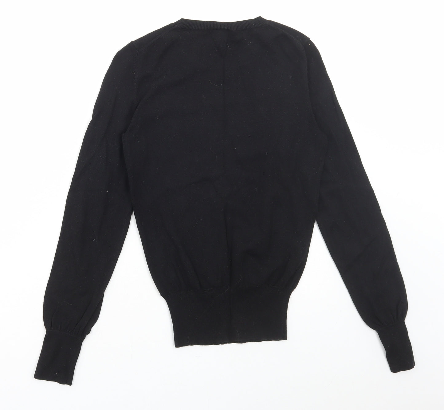 Gap Womens Black Round Neck Rayon Pullover Jumper Size XS