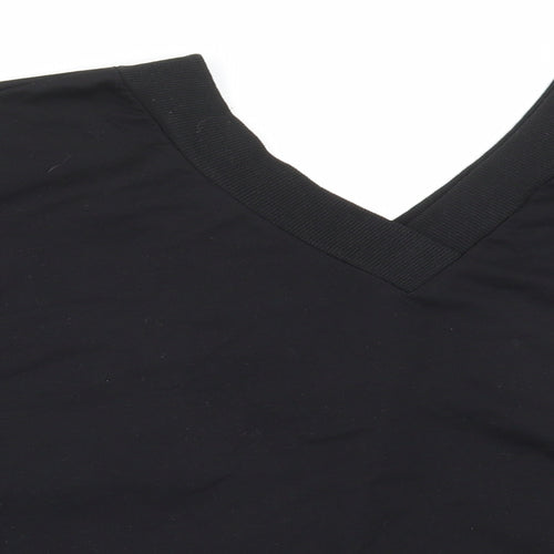 SheIn Womens Black Cotton Pullover Sweatshirt Size S Pullover - Angel Wings