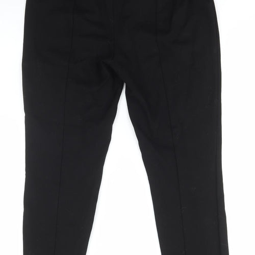 Adrienne Vittadini Womens Black Viscose Trousers Size L L27 in Regular Hook & Eye