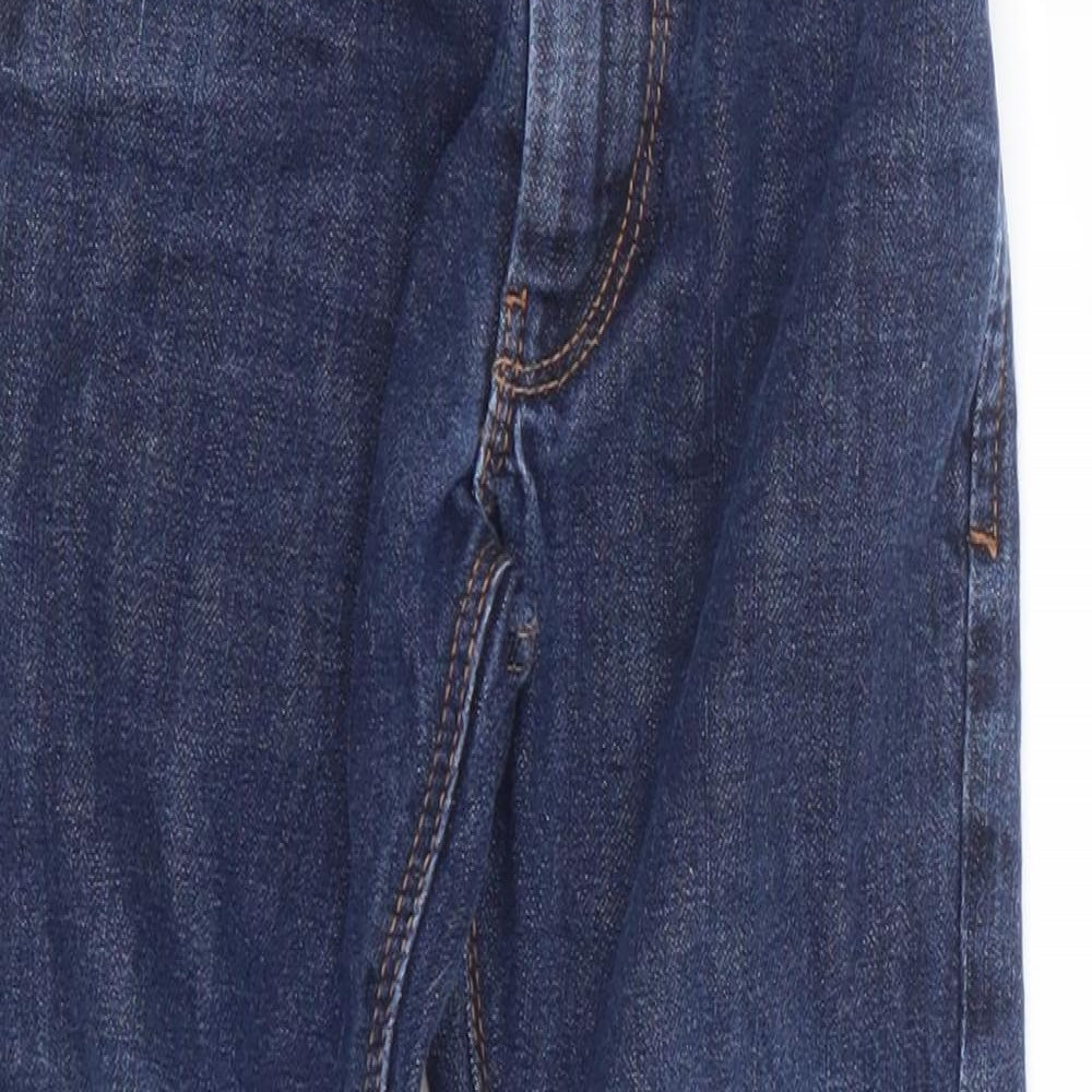 NEXT Boys Blue 100% Cotton Straight Jeans Size 5 Years Regular Zip