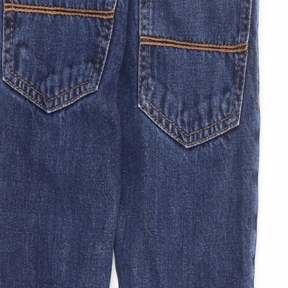 NEXT Boys Blue 100% Cotton Straight Jeans Size 5 Years Regular Zip